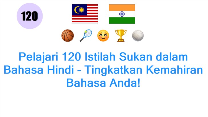 Pelajari 120 Istilah Sukan dalam Bahasa Hindi - Tingkatkan Kemahiran Bahasa Anda!
